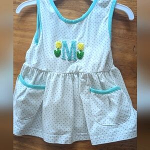 M Monogram Toddler Girl's French Knot Shirt size 2T